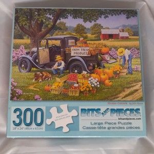 Bits and Pieces 300 Piece Jigsaw Puzzle "Home Grown" NEW/SEALED, large pieces